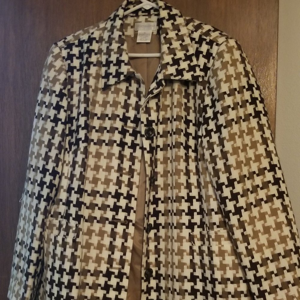 Worthington Houndstooth Coat